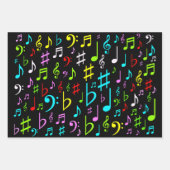 Fun, farbenfrohe Noten und Symbole Geschenkpapier Set (Vorderseite 3)