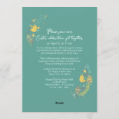 Fun farbenfrohe Osterfeier Ei Hunt Einladung (Rückseite)