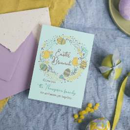 Fun farbenfrohe Osterfeier Ei Hunt Einladung