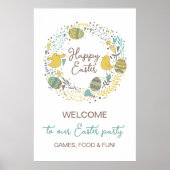 Fun farbenfrohe Osterfeier Jäger Jagen Begrüßungsz Poster (Vorne)