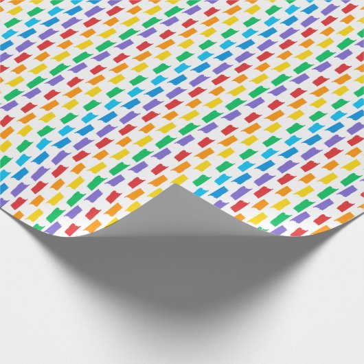 Fun & Farbenfrohe Pinselstriche Design Geschenkpapier (Ecke)