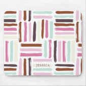 Fun farbenfrohe Pinselstriche Muster Mousepad (Vorne)