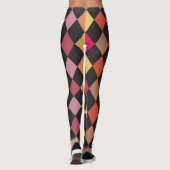 Fun farbenfrohe Raute Muster Leggings (Rückseite)
