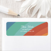 Fun & farbenfrohe Retro Groovy Rainbow Rücksendead (Insitu)