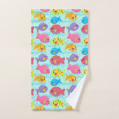 Fun farbenfrohe Sommefish Muster Badhandtuch Set (Handtuch)