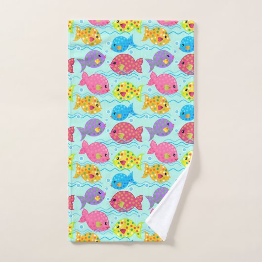 Fun farbenfrohe Sommefish Muster Badhandtuch Set (Handtuch)
