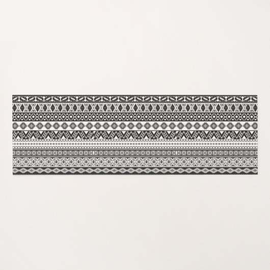 FUN farbenfrohe Tribal Schwarz-weiß Reverse Editab Yogamatte (Rückseite (Horizontal))