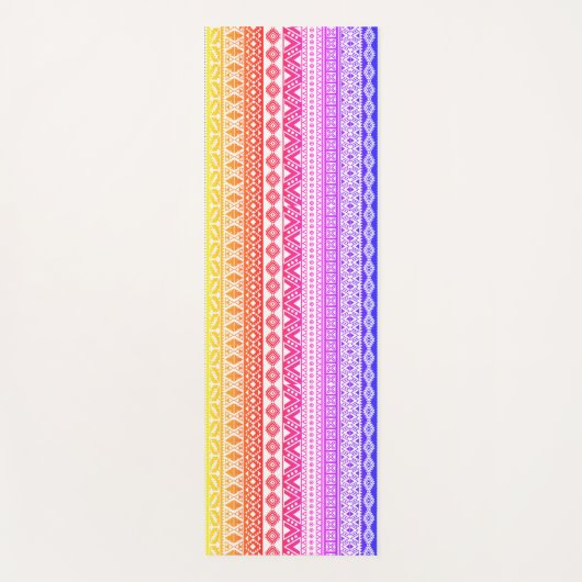 FUN farbenfrohe Tribal Schwarz-weiß Reverse Editab Yogamatte (Vorderseite)