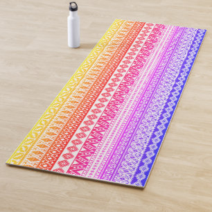 FUN farbenfrohe Tribal Schwarz-weiß Reverse Editab Yogamatte