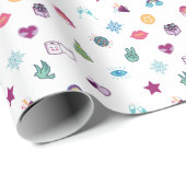 Fun farbenfrohe und fröhliche Weihnachten Emoji Mu Geschenkpapier (Rolleneckpunkt)