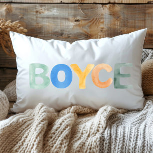 Fun farbenfrohe Wasserfarbe Boyce Louisiana Stadt Lendenkissen