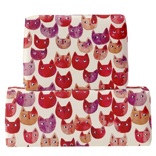Fun farbenfrohe Wasserfarbe Muster Geschenkpapier