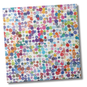 Fun Farbenfrohe Wasserfarbe Regenbogen Polka Dot Fliese
