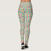 Fun farbenfrohe Weihnachtsbaummuster Leggings (Rückseite)