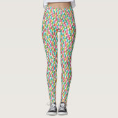 Fun farbenfrohe Weihnachtsbaummuster Leggings (Vorderseite)