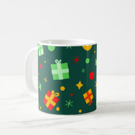 Fun farbenfrohe Weihnachtsmuster Kaffeetasse