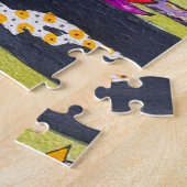 Fun farbenfroher Blauwald Puzzle (Seite)