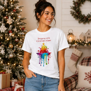 Fun farbenfroher, lebendiger Weihnachtsbaum T-Shirt