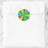 Fun farbenfroher Neon Sunburst Sticker (Tasche)