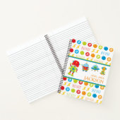 Fun farbenfroher Robot Beep Boop Muster Kid Notizblock (Innenseite)