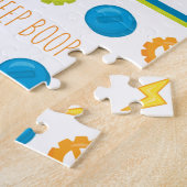 Fun farbenfroher Robot Beep Boop Muster Kid Puzzle (Seite)
