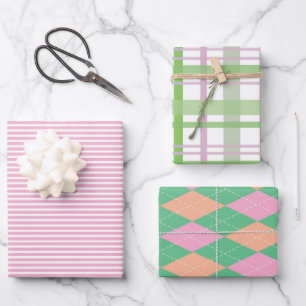 Fun farbige Muster Packpapier Set Geschenkpapier Set