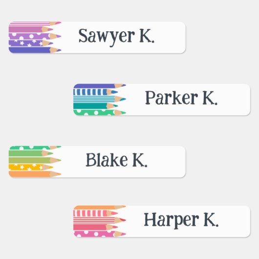 Fun farbige Stifte hinzufügen Etiketten (Gruppe)