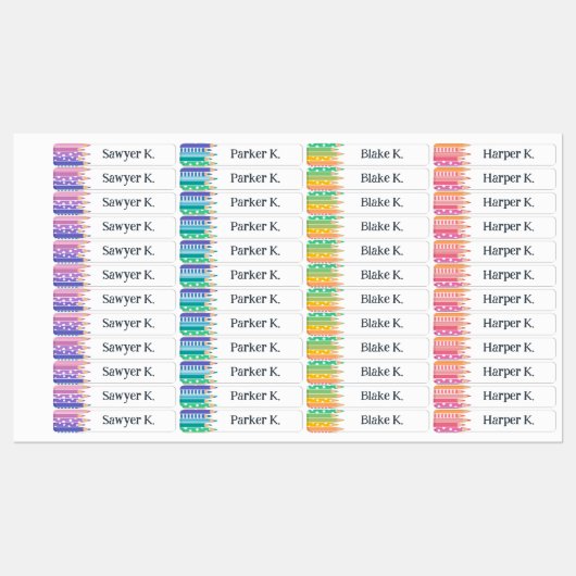 Fun farbige Stifte hinzufügen Etiketten (Blatt)