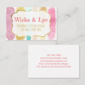 Fun farbiger Glitzer Seife Sojascreme Wachtel Visitenkarte (Vorne/Hinten)