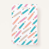 Fun farbiges Bleistiftmuster Primärlehrer-Foto Ausweis (Rückseite)