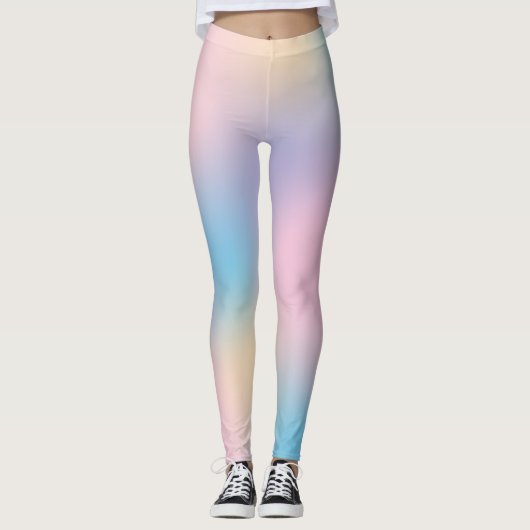 Fun farbiges Einhorn Gradient Mix 3 Leggings (Vorderseite)