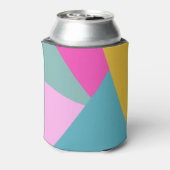 Fun farbiges geometrisches, individuelles Brautpar Dosenkühler (Kanne Rückseite)