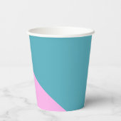 Fun farbiges geometrisches, individuelles Brautpar Pappbecher (Rückseite)