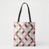 Fun farbiges geometrisches Muster Mit Monogramm Tasche (Vorderseite)