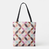 Fun farbiges geometrisches Muster Mit Monogramm Tasche (Rückseite)