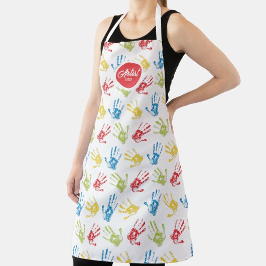 Fun farbiges Handprint Muster Schürze (InSitu)