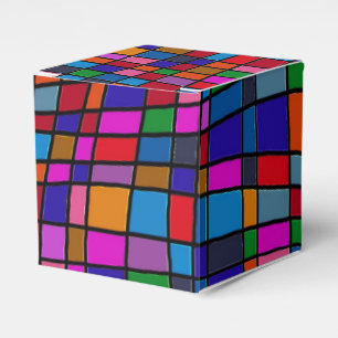 Fun farbiges Mosaikfliesen-Muster Geschenkschachtel