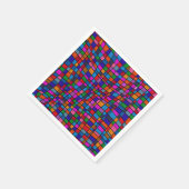 Fun farbiges Mosaikfliesen-Muster Serviette (Ecke)