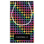 Fun farbiges Quatrefolienmuster Kleine Geschenktüte (Rückseite)