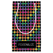 Fun farbiges Quatrefolienmuster Kleine Geschenktüte (Vorderseite)