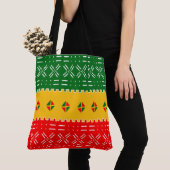 Fun farbiges rotes Gold und grünes Tribal Muster Tasche (Von Nahem)
