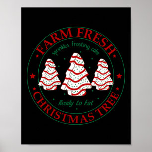 Fun Farm Frische Weihnachtsbaumkuchen Familie Xmas Poster