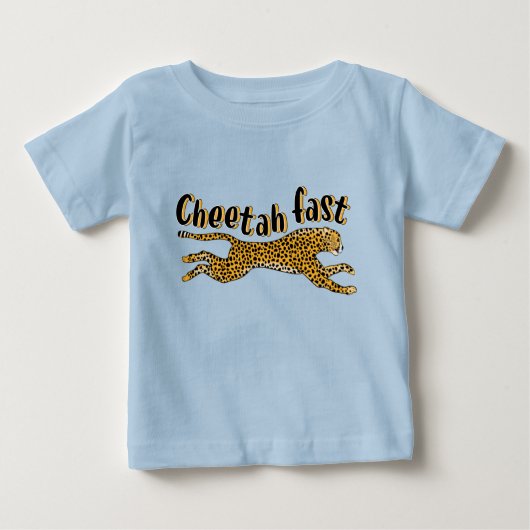 Fun Fast Cheetah Cat Kinder Kinder Tierischer T - Baby T-shirt (Vorderseite)