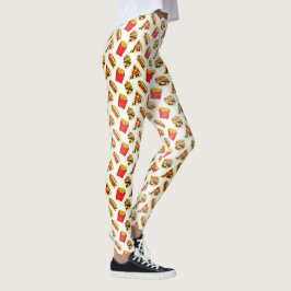 Fun Fast Food gedruckte Leggings