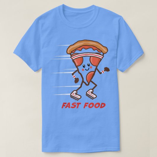 Fun Fast Food Pizza läuft Headband Sneakers Hung T-Shirt (Design vorne)