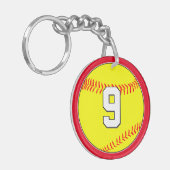 Fun Fastpech Software Player Nummer & Teamfarben Schlüsselanhänger (Vorderseite links)