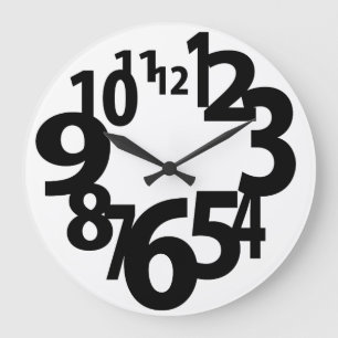 Fun Fat Faced Große Wanduhr