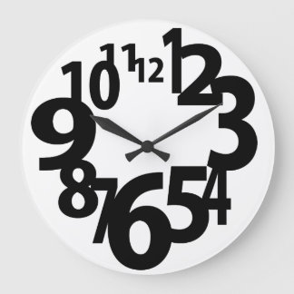 Fun Fat Faced Große Wanduhr