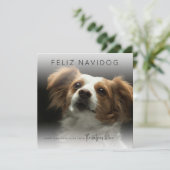 Fun Feliz Navidog | Foto Weihnachten (Stehend Vorderseite)