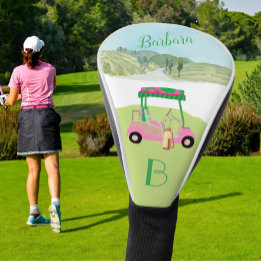 Fun Fem Cart Courses Monogram * Golf Headcover